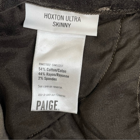 PAIGE Hoxton Ultra Skinny Velvet Jeans, size 25, gray, event work to play party - Picture 9 of 14